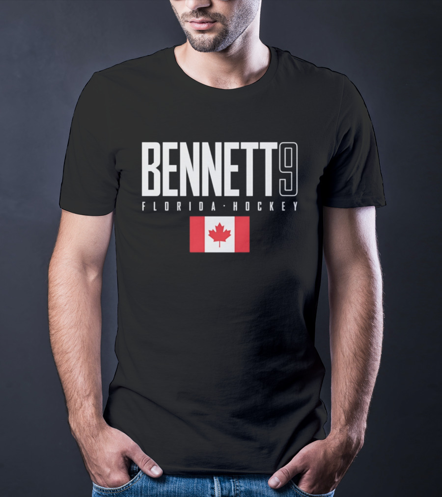 Bennett 9 Florida Hockey Canada Flag T-Shirt