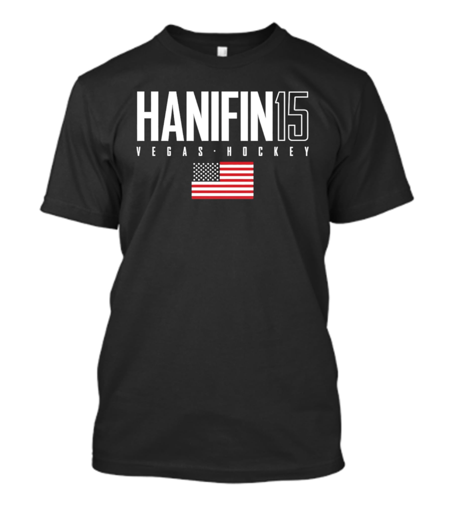 Hanifin 15 Vegas Hockey USA Flag T-Shirt
