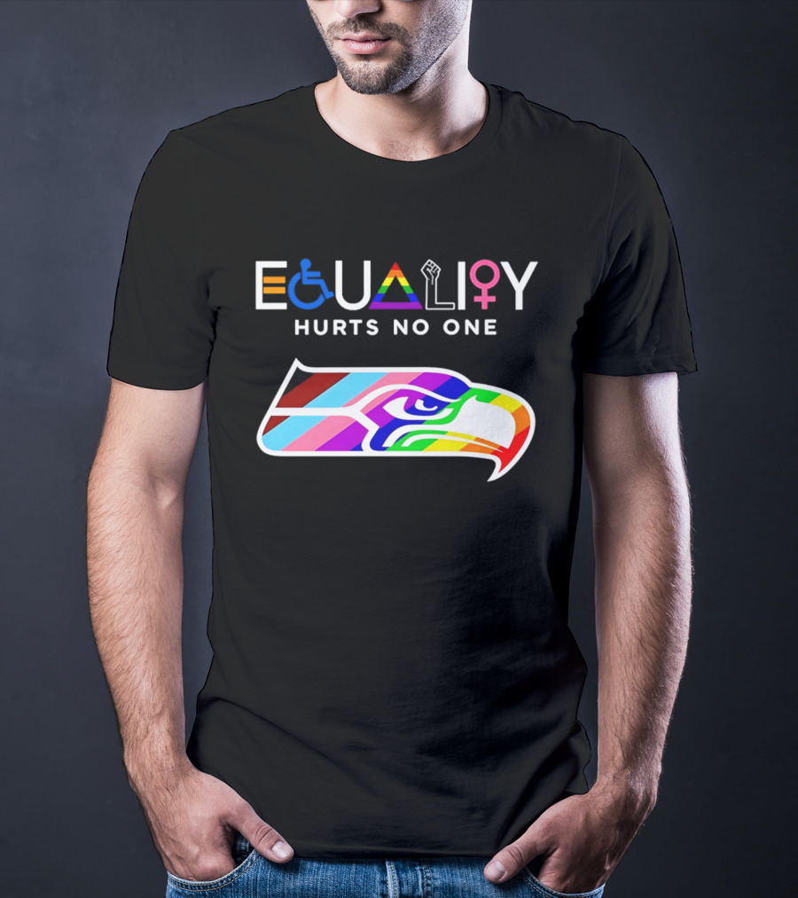 Seattle Seahawks Equality Hurts No One Inclusive Pride T-Shirt
