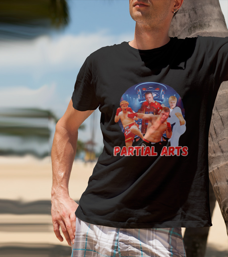 Partial Arts Fighters In Arena Battle T-Shirt