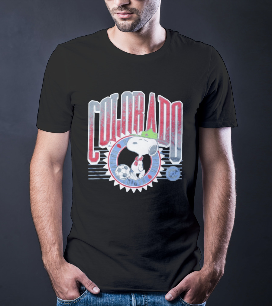 Peanuts Snoopy Colorado Rapids Soccer Cartoon T-Shirt