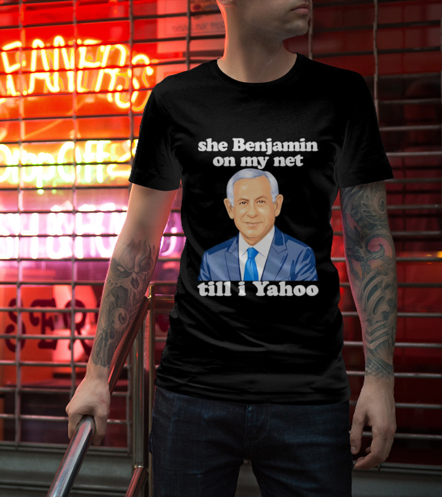 She Benjamin On My Net Till I Yahoo Cartoon Benjamin Portrait Blue Suit T-Shirt
