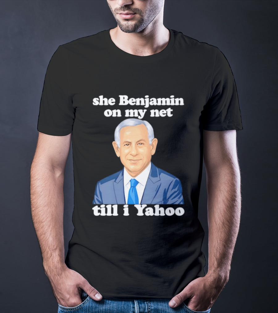 She Benjamin On My Net Till I Yahoo Cartoon Benjamin Portrait Blue Suit T-Shirt