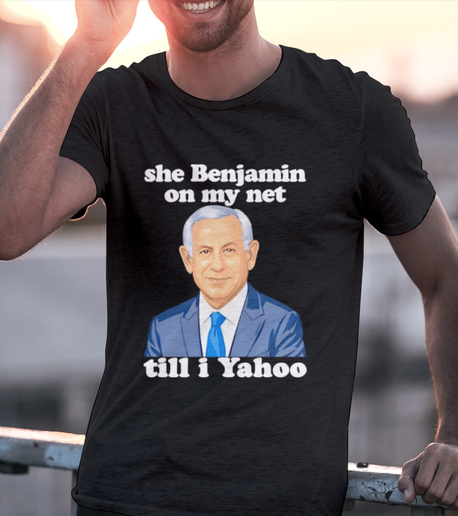 She Benjamin On My Net Till I Yahoo Cartoon Benjamin Portrait Blue Suit T-Shirt