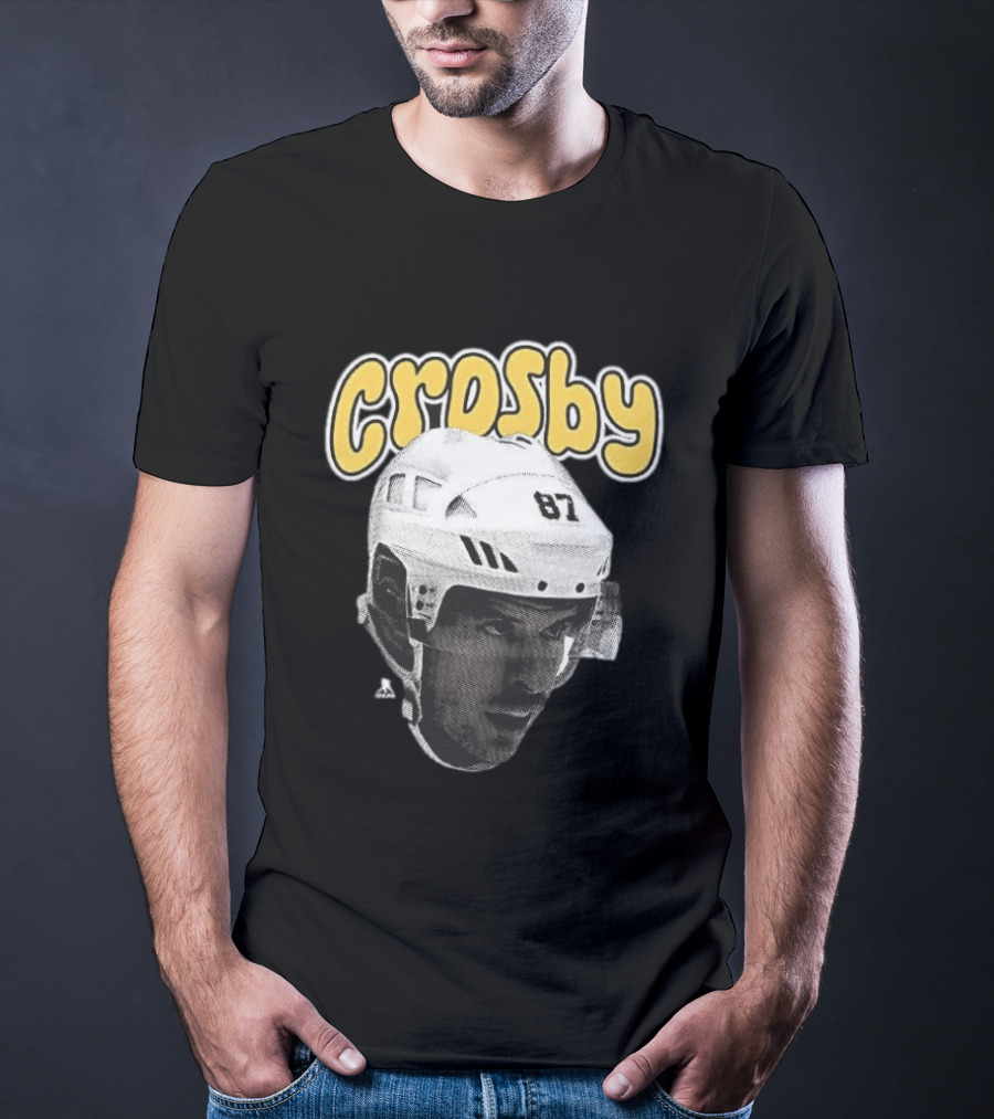 Sidney Crosby Pittsburgh Penguins Hockey 87 Big Face T-Shirt