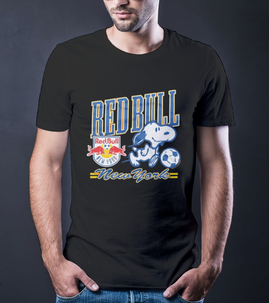 Peanuts Snoopy Red Bull New York Soccer Collaboration T-Shirt