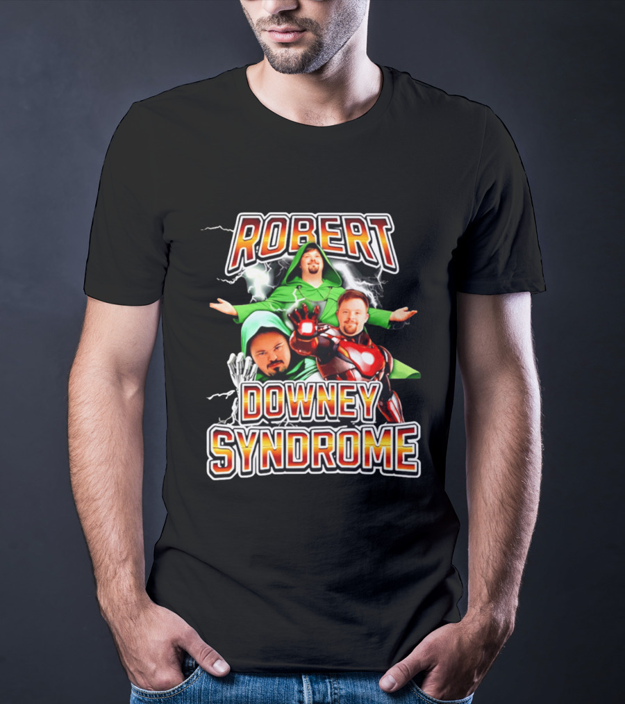 Robert Downey Syndrome Green Iron Suit T-Shirt