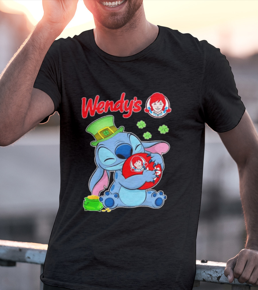 Wendy's Leprechaun Hat Stitch Hugging St Patricks Day T-Shirt