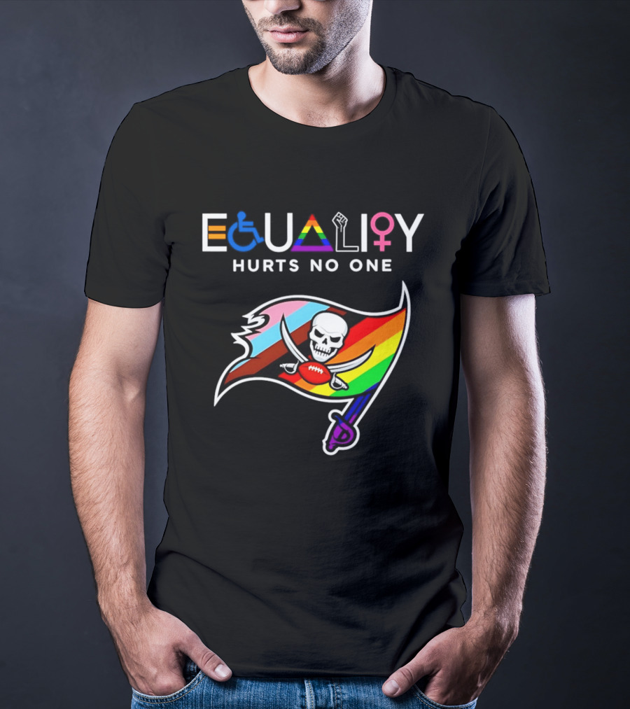 Tampa Bay Buccaneers Equality Hurts No One LGBTQ Pride Flag T-Shirt