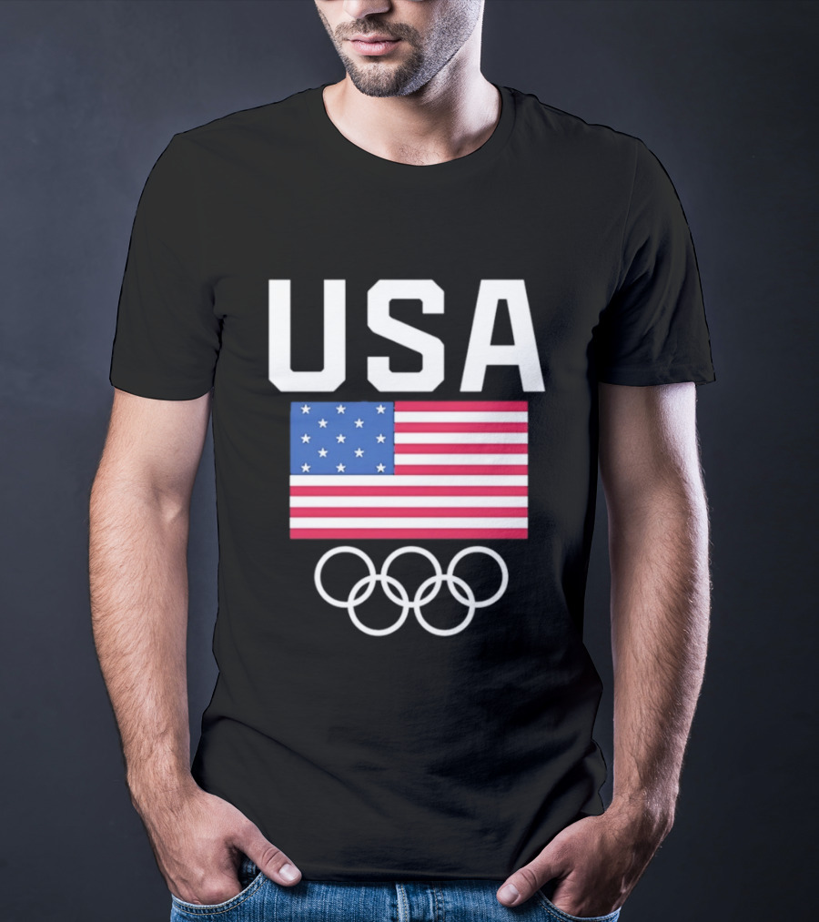 USA Flag Olympic Rings Team USA T-Shirt