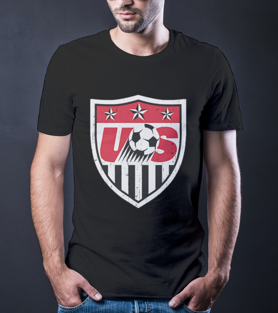 U.S. Soccer Stars And Stripes Emblem With Soccer Ball T-Shirt