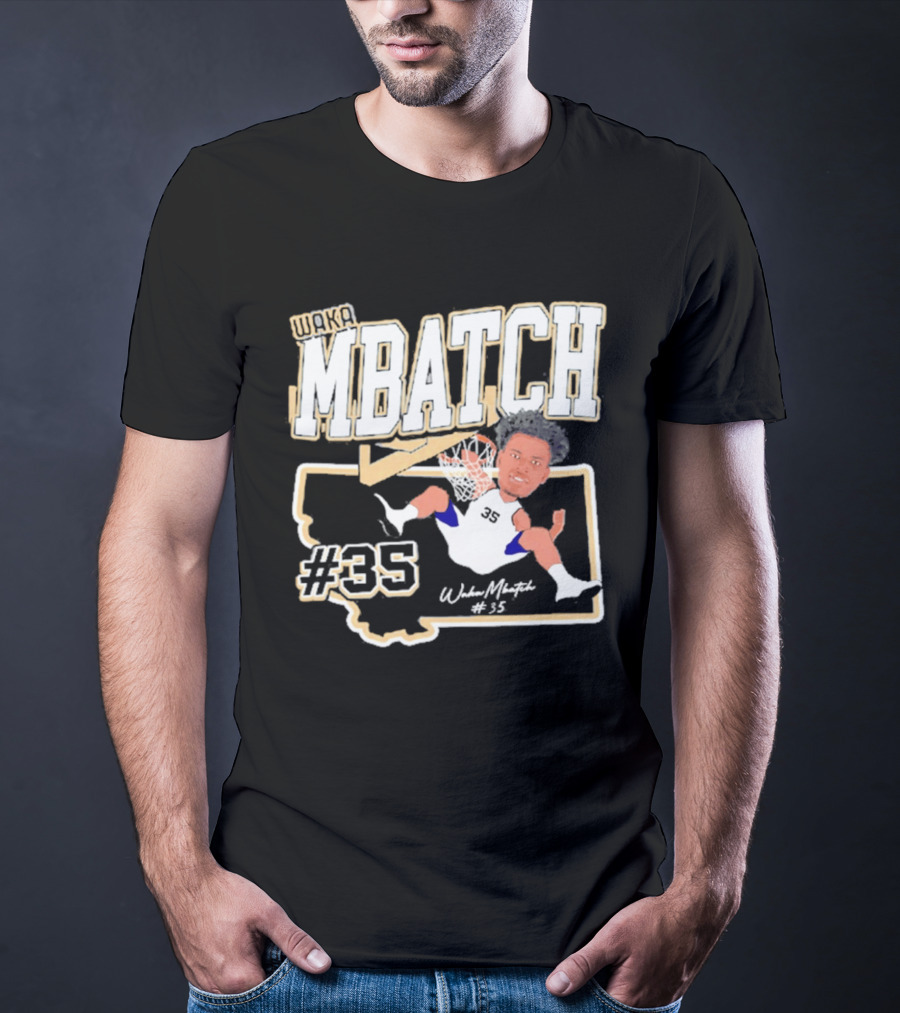 Waka Mbatch Montana State Bobcats Basketball #35 Caricature '26 T-Shirt