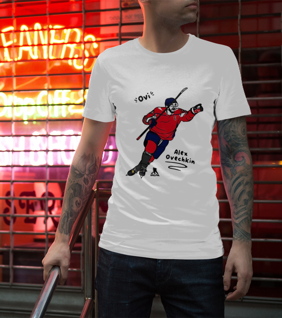 Ovi Cartoon Alex Ovechkin Washington Capitals Hockey T-Shirt