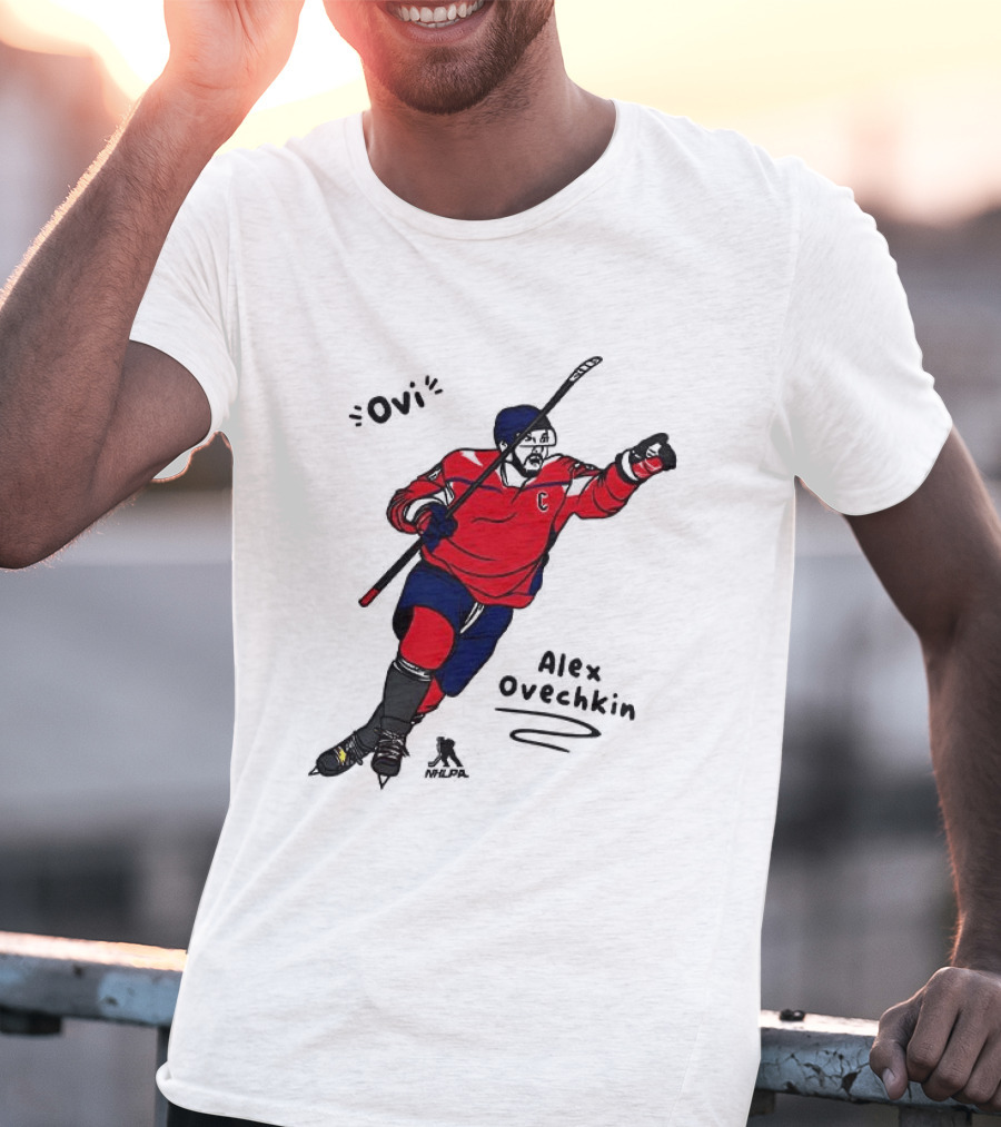 Ovi Cartoon Alex Ovechkin Washington Capitals Hockey T-Shirt