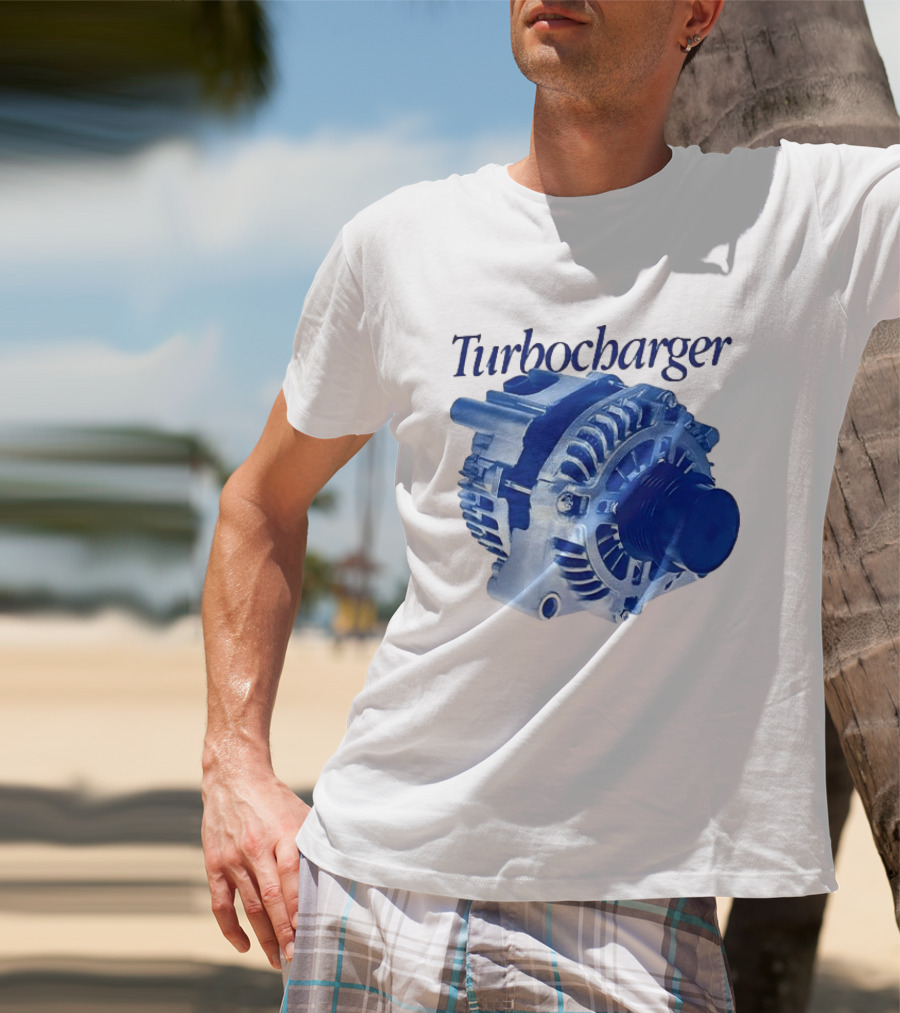 Turbocharger Alternator Blue Highlight T-Shirt