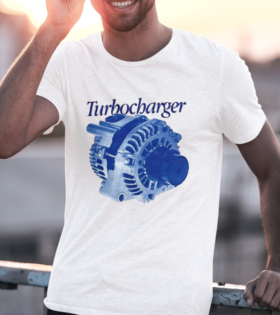 Turbocharger Alternator Blue Highlight T-Shirt