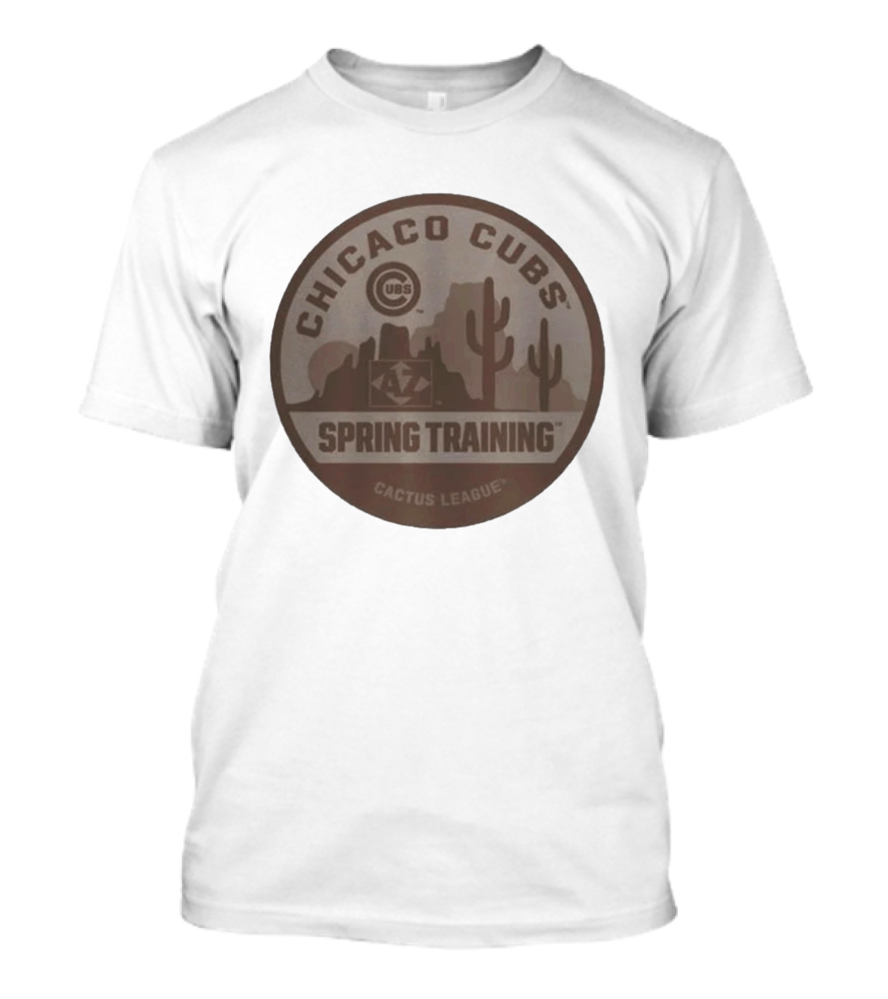 Chicago Cubs Spring Training Cactus League 2026 MLB Logo Cacti Desert Scene T-Shirt