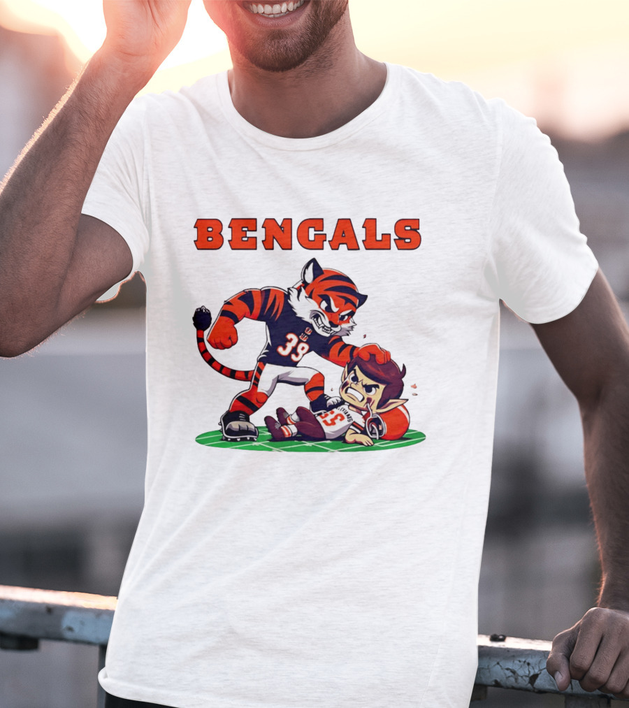 Cincinnati Bengals Rivals Cleveland Browns Cartoon T-Shirt
