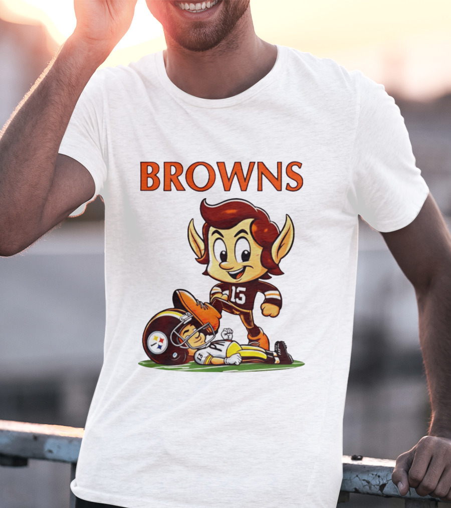 Cleveland Browns Victory Over Pittsburgh Steelers Rivalry Brownie T-Shirt