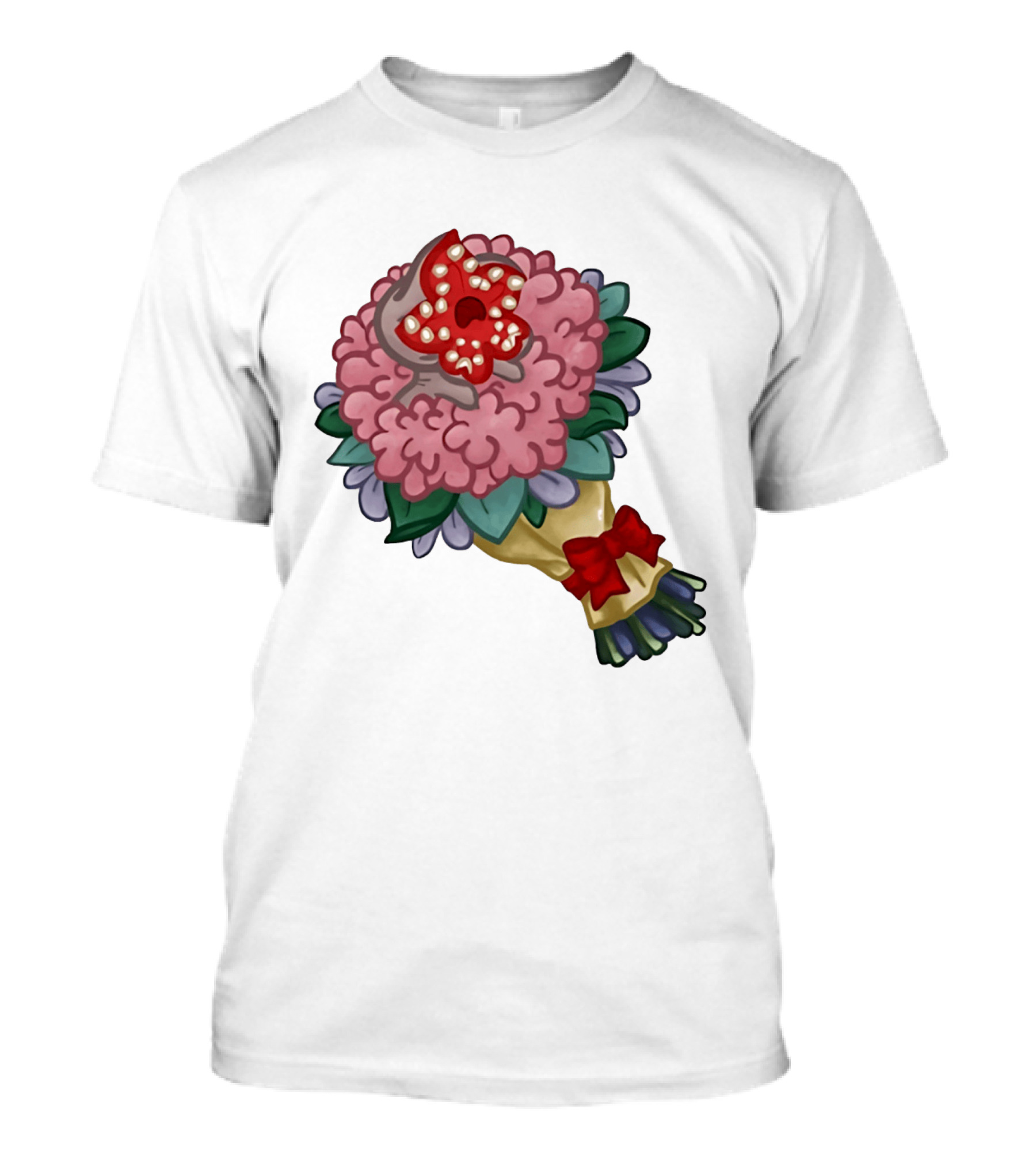 Demodog Valentine Bouquet Flowers Stranger Things Horror T-Shirt