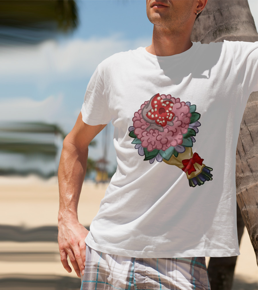 Demodog Valentine Bouquet Flowers Stranger Things Horror T-Shirt