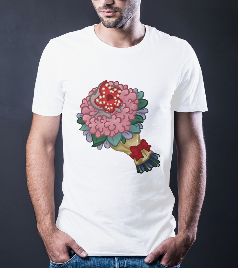 Demodog Valentine Bouquet Flowers Stranger Things Horror T-Shirt