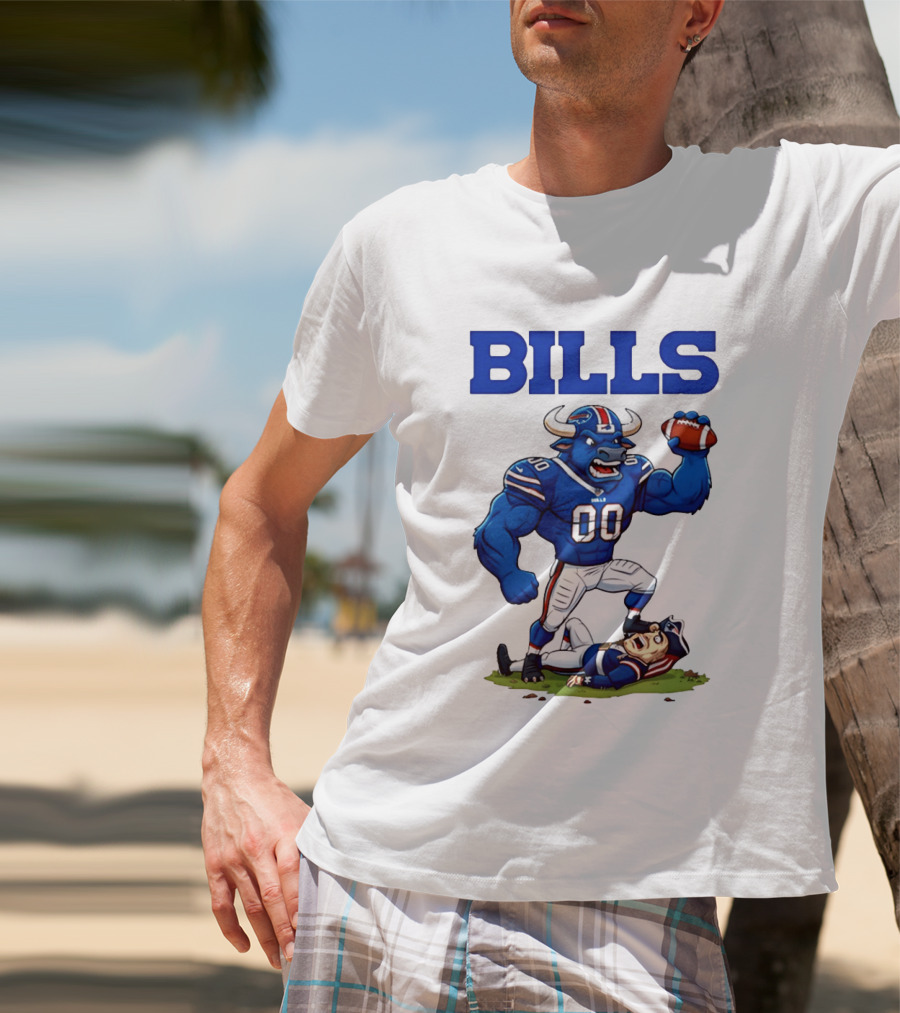 Buffalo Bills Vs New England Patriots Rivalry Comic Character Victory T-Shirt
