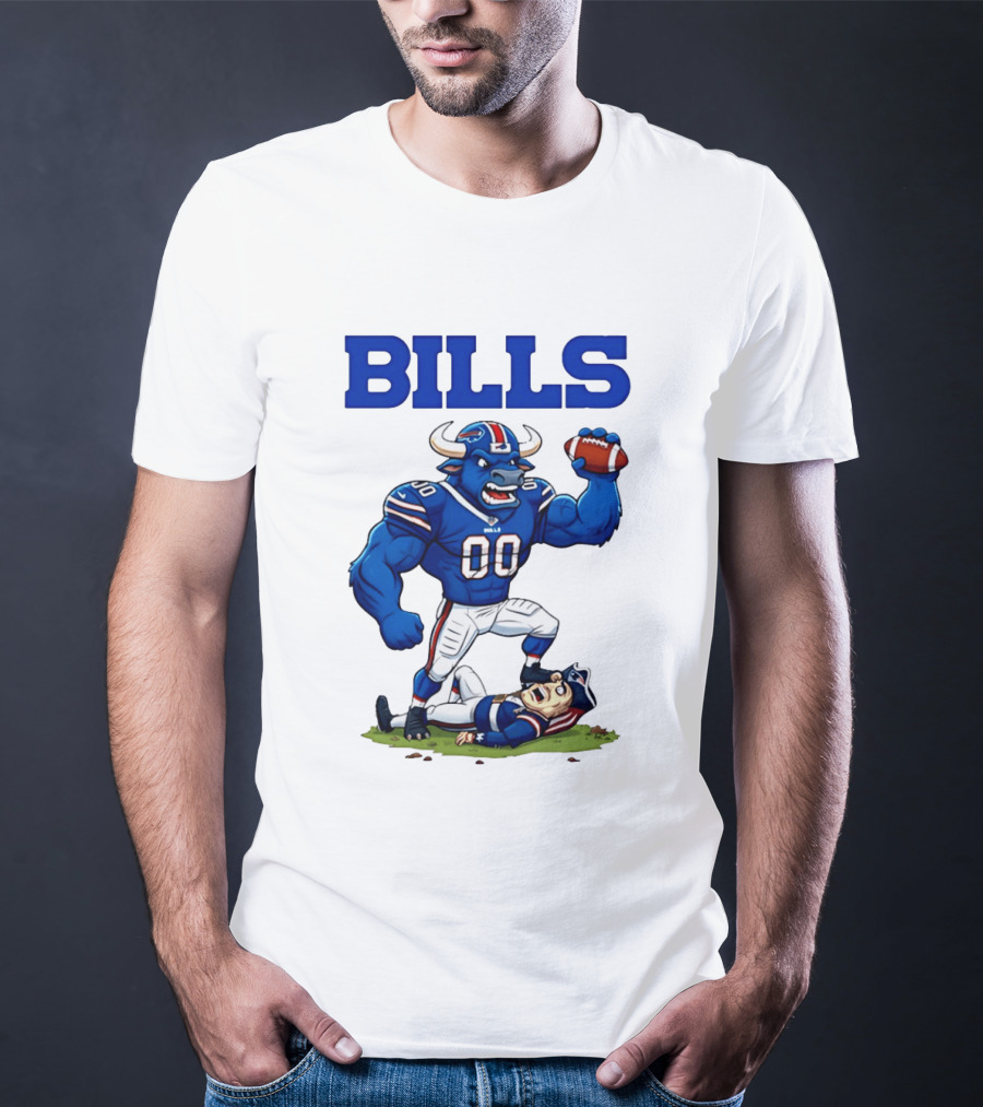 Buffalo Bills Vs New England Patriots Rivalry Comic Character Victory T-Shirt