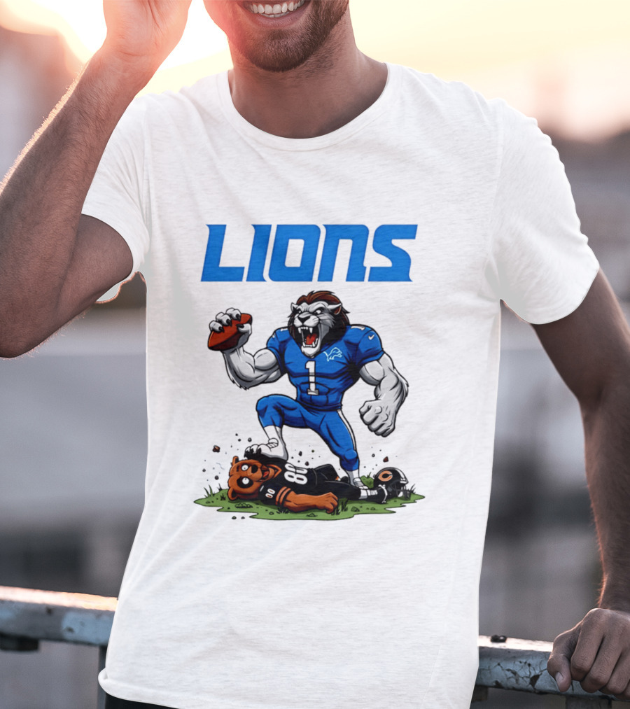 Detroit Lions Beat Bears NFL Rivalries Showdown T-Shirt