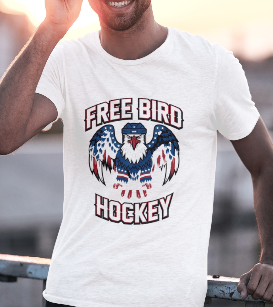 Free Bird Hockey Eagle T-Shirt