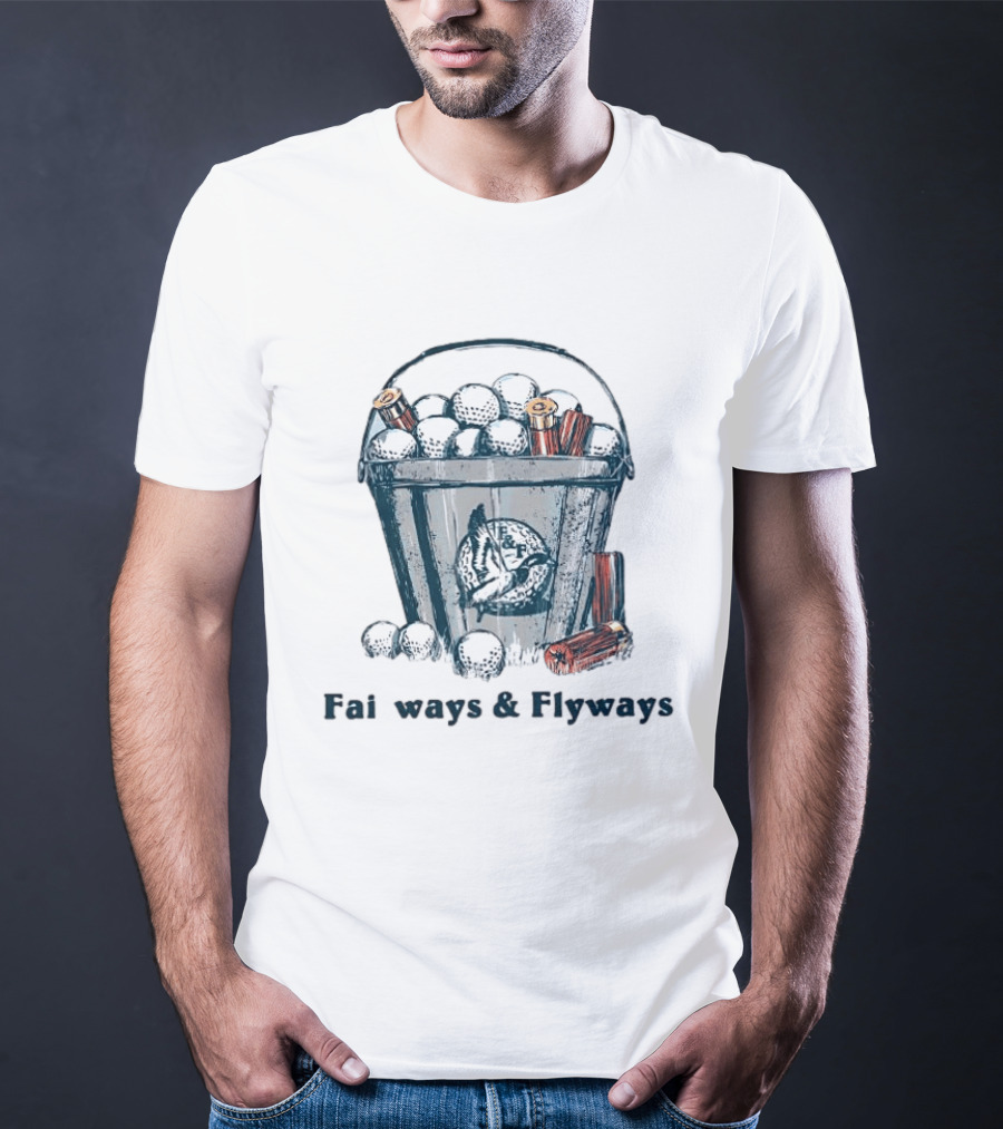 Fairways And Flyways Golf Ball Bucket With Shells T-Shirt