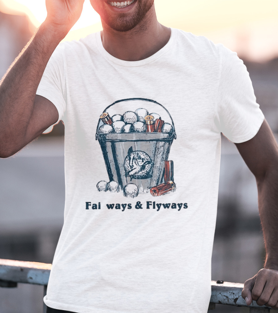 Fairways And Flyways Golf Ball Bucket With Shells T-Shirt