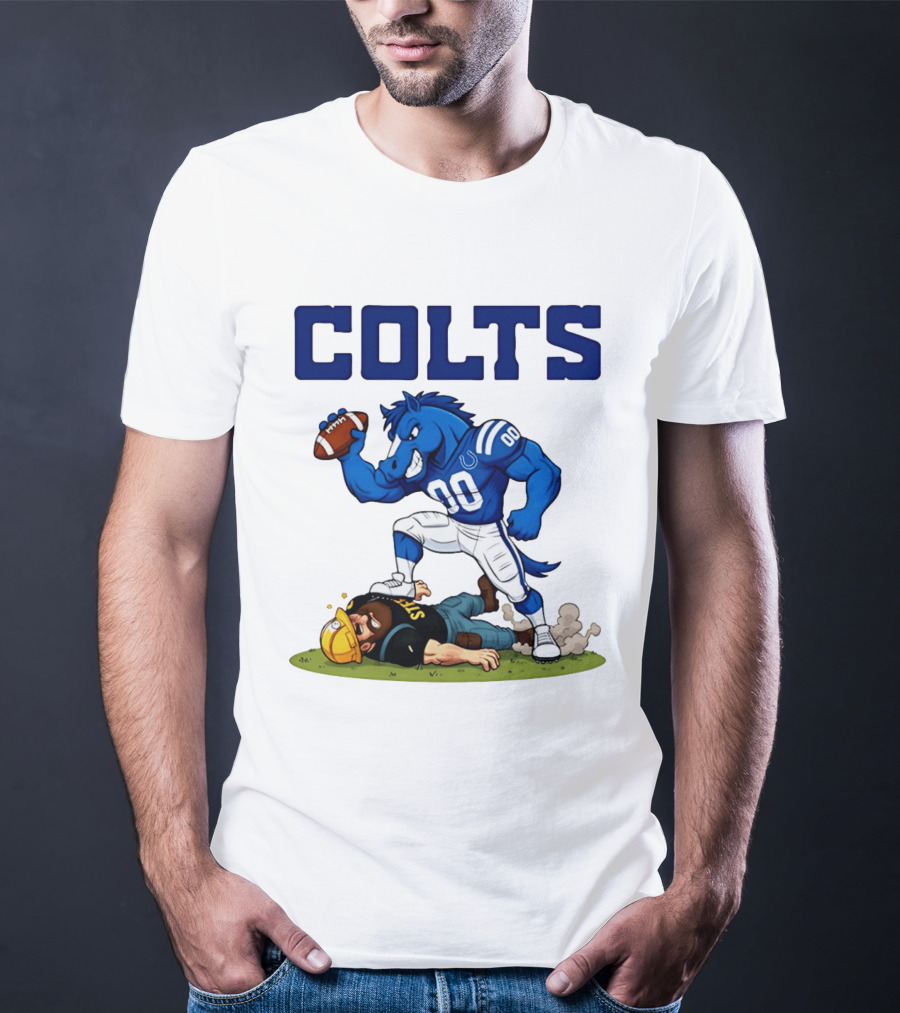 Colts Football Rivalry Humor Vs Steelers Comic T-Shirt