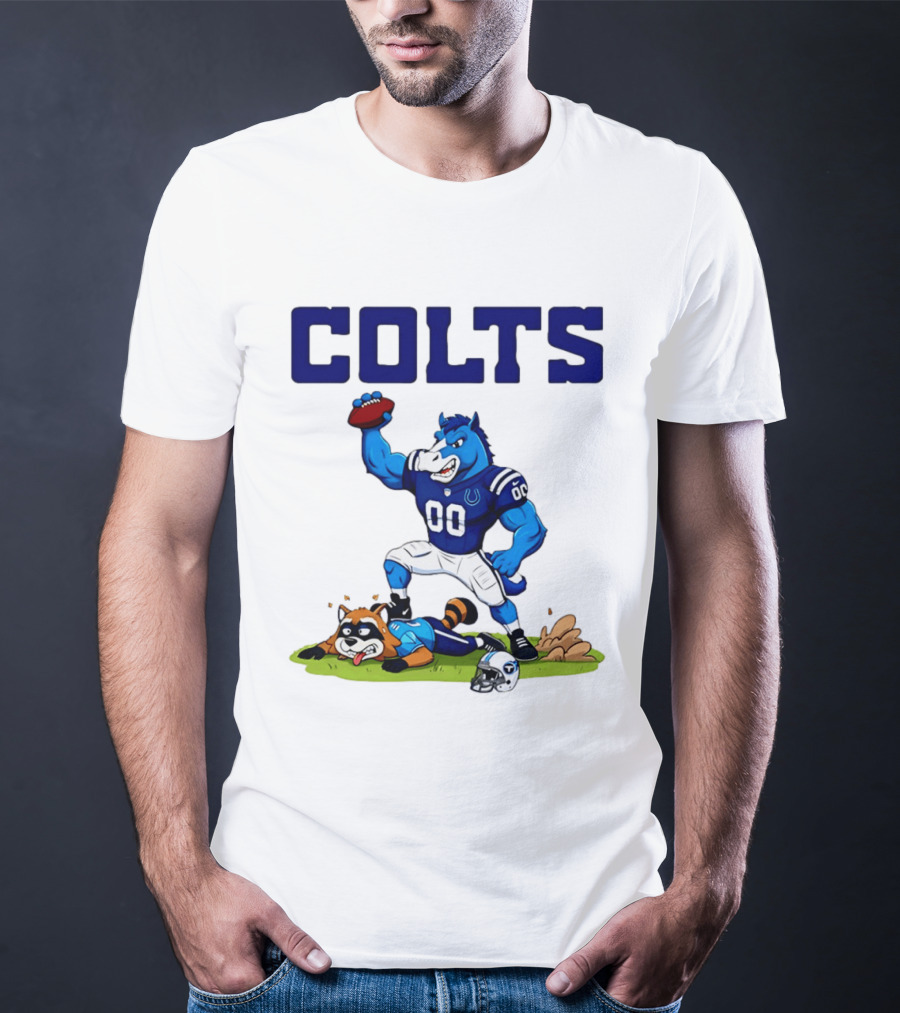 Indianapolis Colts Rivalry Over Tennessee Titans Cartoon T-Shirt