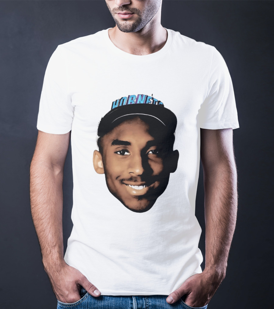 Kobe Bryant Draft Day Hornets Cap Big Face T-Shirt