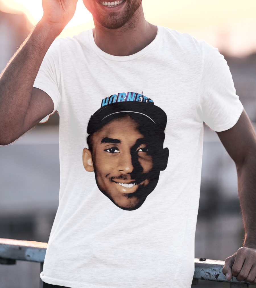 Kobe Bryant Draft Day Hornets Cap Big Face T-Shirt
