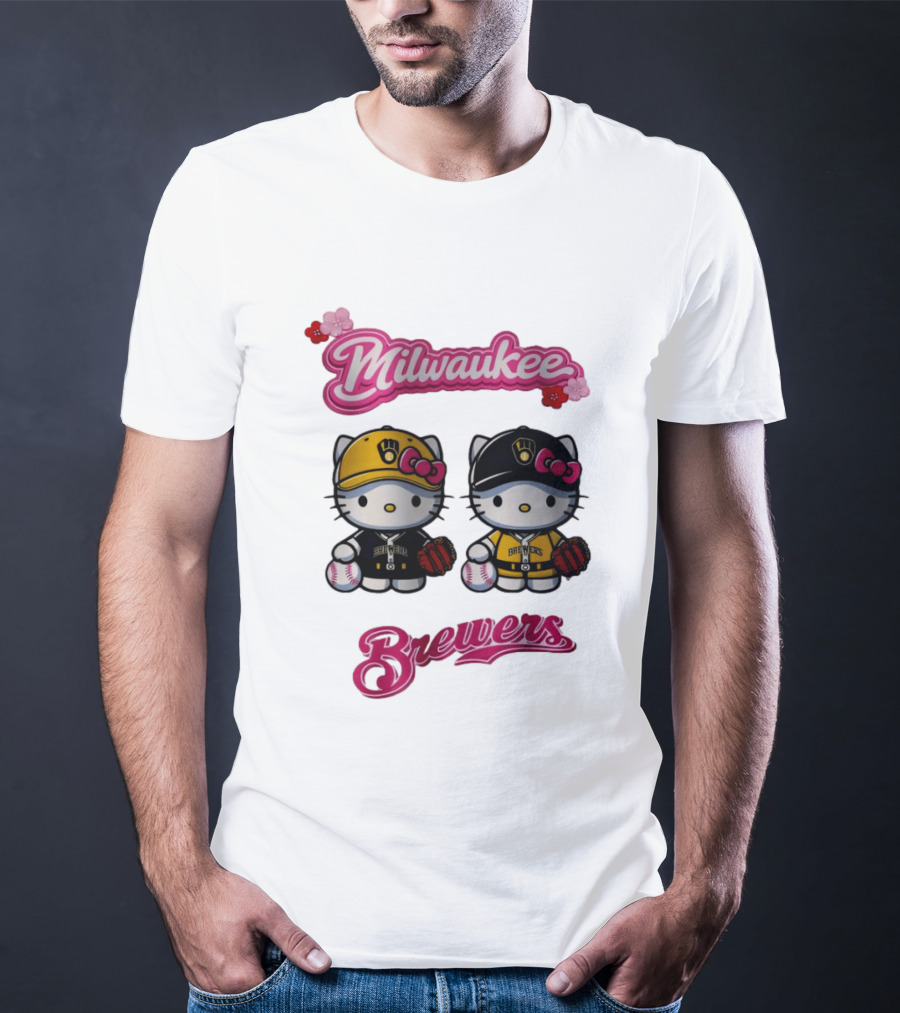 Milwaukee Brewers Hello Kitty Baseball Collaboration 2026 T-Shirt