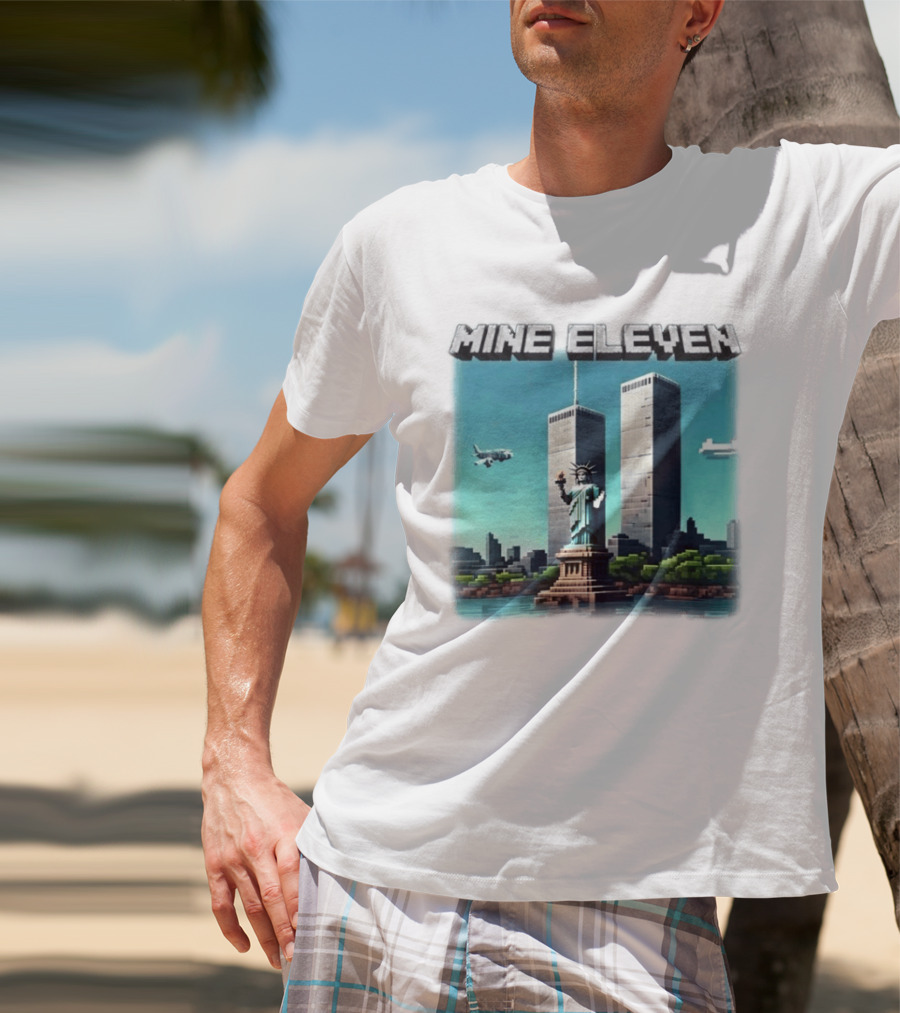 Mine Eleven Statue Of Liberty World Trade Center New York City T-Shirt