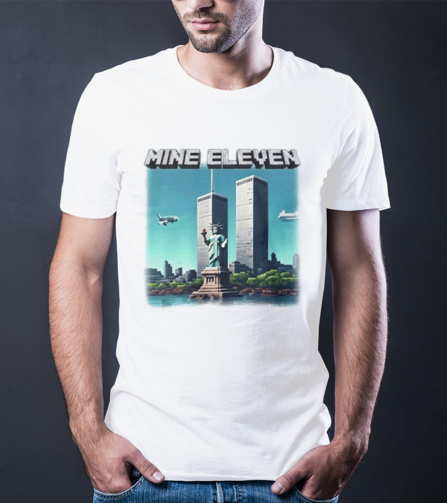 Mine Eleven Statue Of Liberty World Trade Center New York City T-Shirt