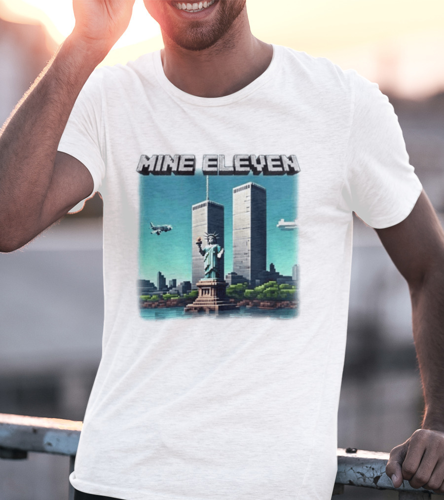 Mine Eleven Statue Of Liberty World Trade Center New York City T-Shirt