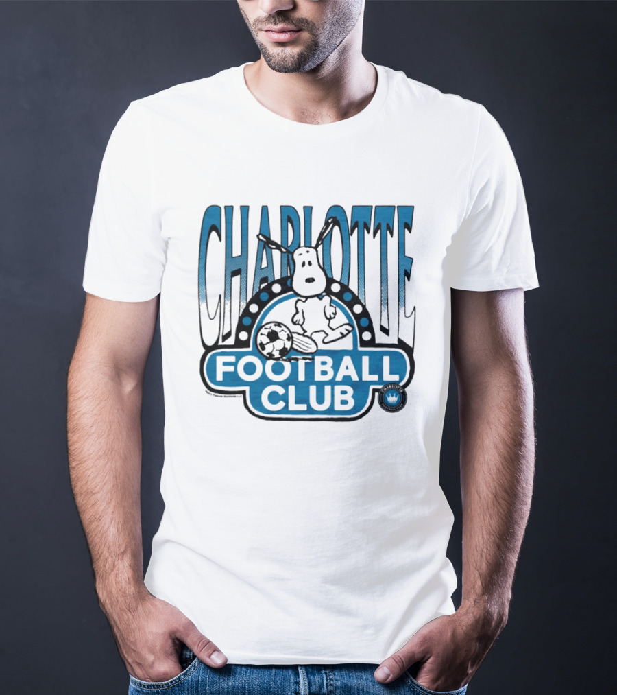 Peanuts Snoopy Charlotte Football Club Soccer Collaboration T-Shirt