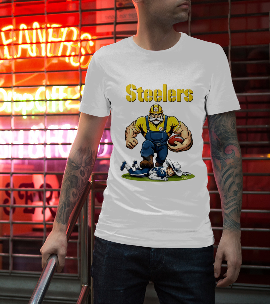 Pittsburgh Steelers Vs Dallas Cowboys Rivalries Football Cartoon T-Shirt