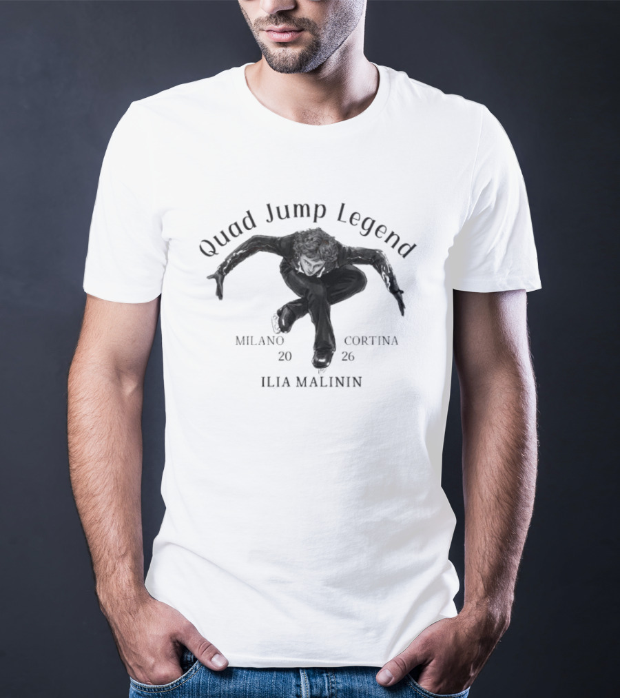Quad Jump Legend Ilia Malinin Milano Cortina 2026 T-Shirt
