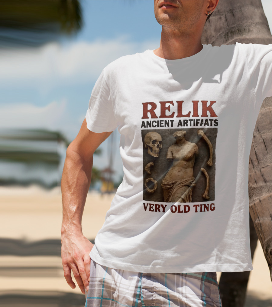 RELIX Ancient Artifacts Very Old Ting Statue And Skull T-Shirt