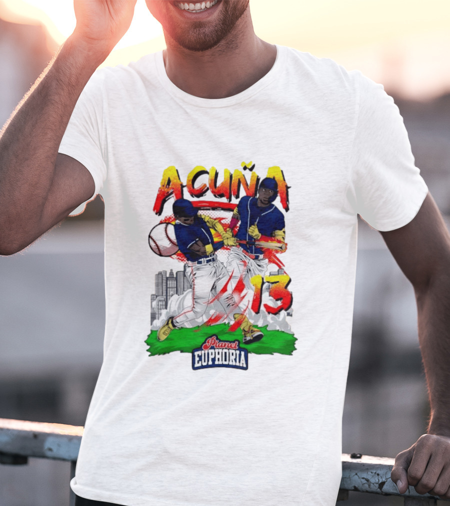 Ronald Acuña Jr Planet Euphoria Number 13 Baseball T-Shirt