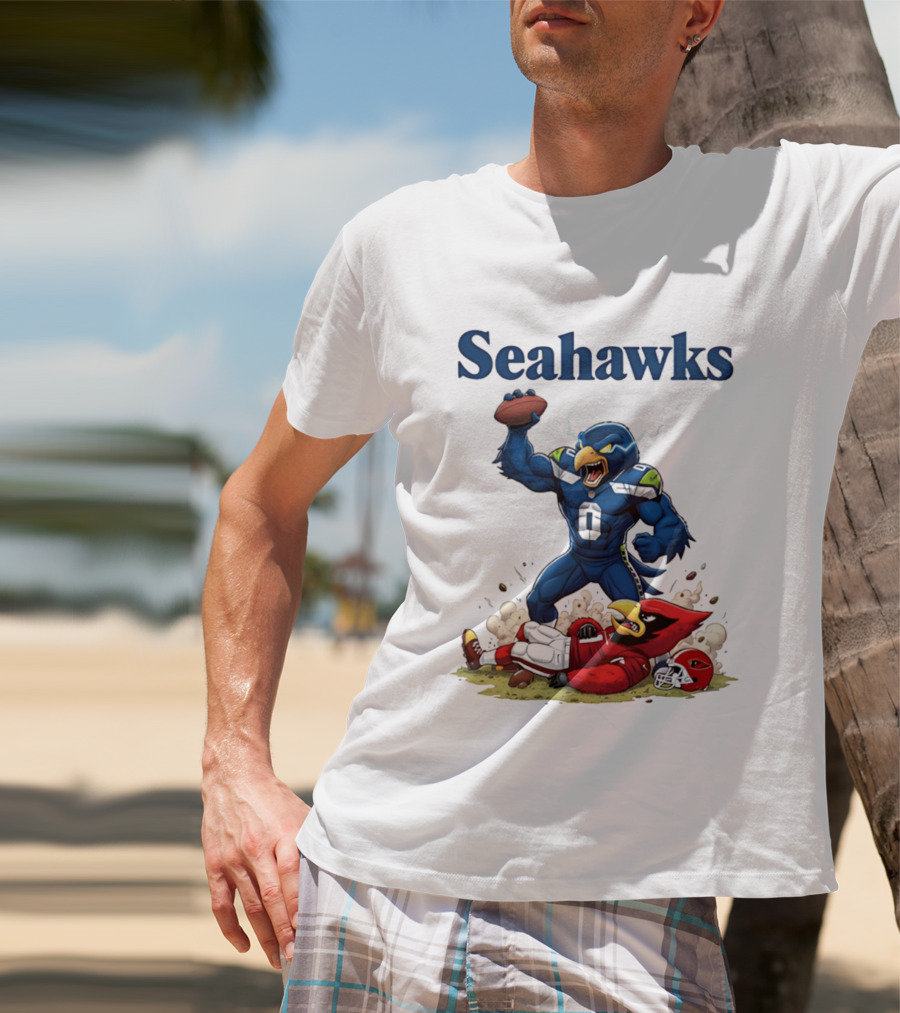 Seattle Seahawks Vs Arizona Cardinals Rivalry Victory Celebration T-Shirt