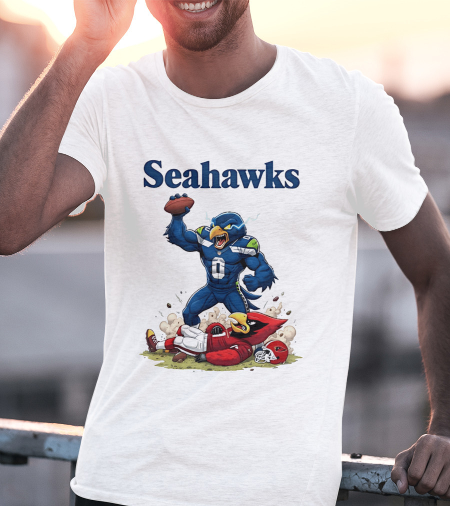 Seattle Seahawks Vs Arizona Cardinals Rivalry Victory Celebration T-Shirt