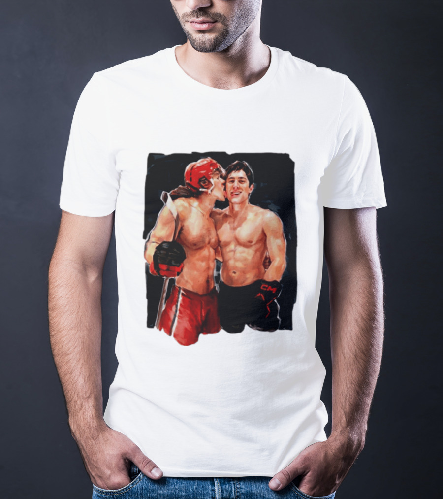 Shane Hollander Ilya Rosanov Gay Hockey Romance Painting T-Shirt