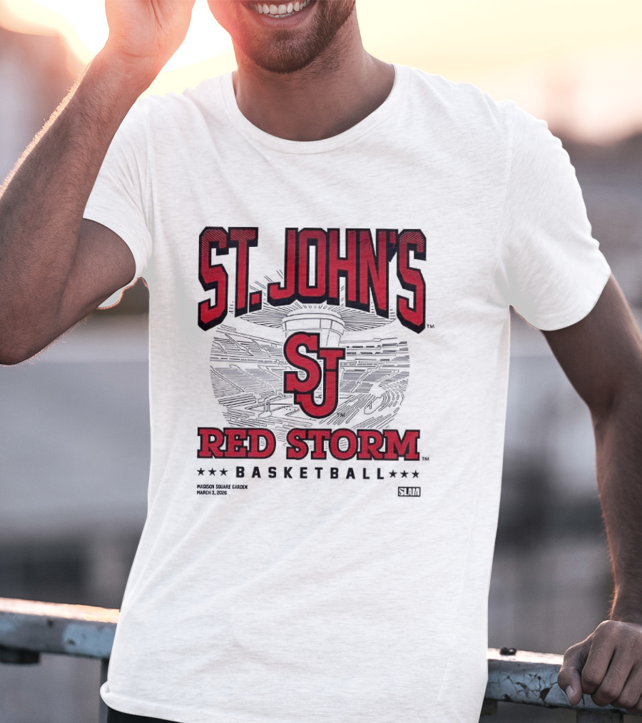 St. John's Red Storm SJ Basketball 2026 Arena T-Shirt