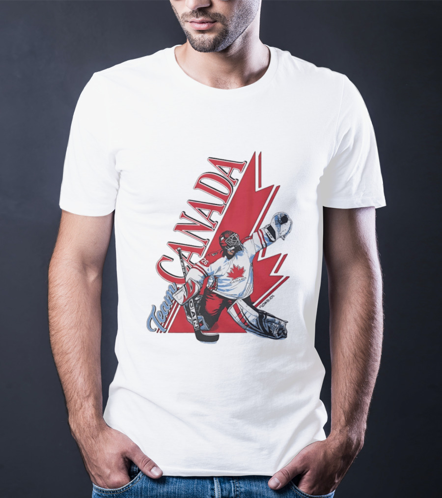 Team Canada Hockey Goalie Maple Leaf T-Shirt